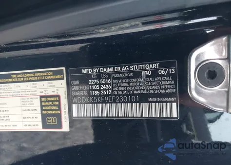 2014 Mercedes-Benz E 350 z USA, uszkodzony, nr VIN WDDKK5KF9EF230101